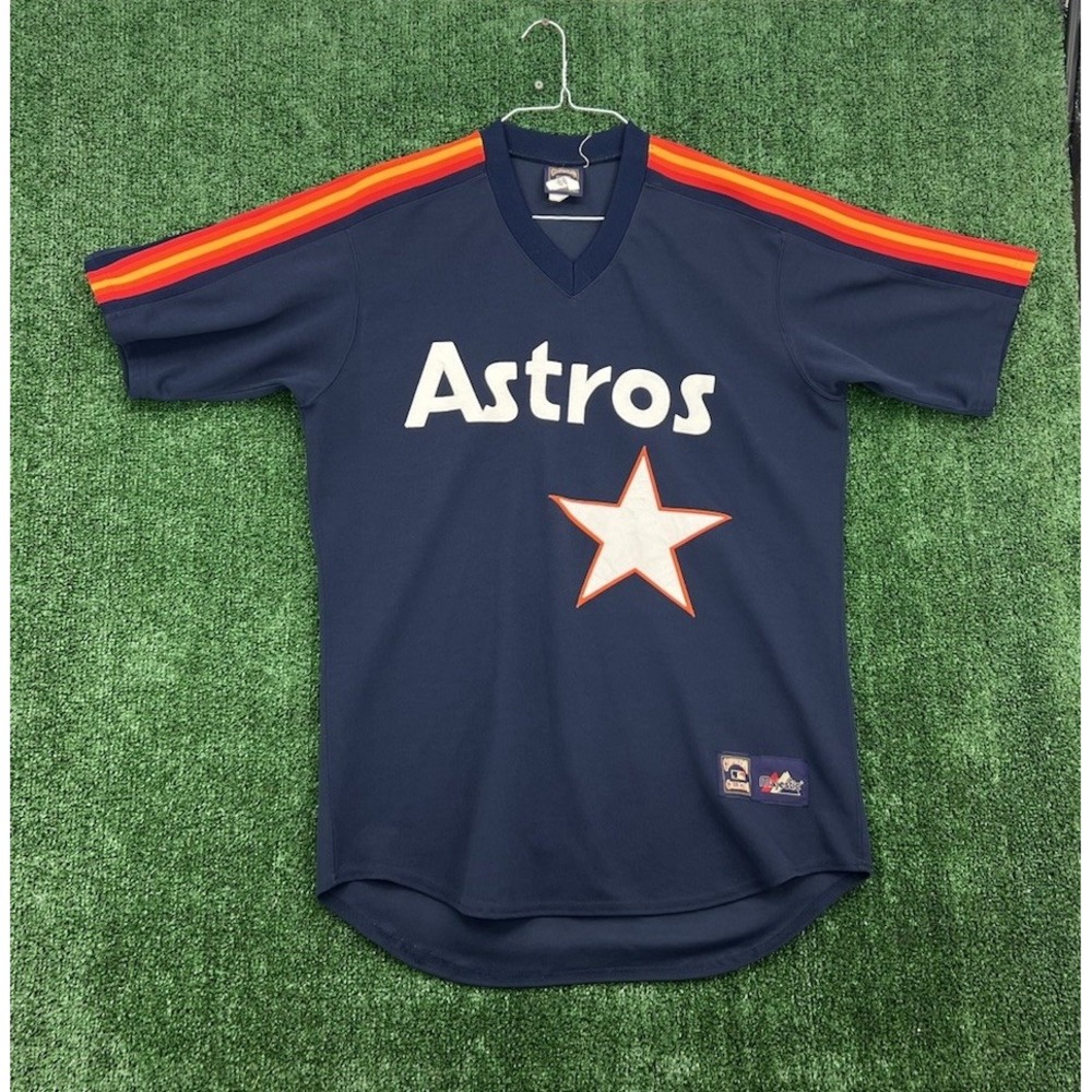 Vintage Houston Astros Cooperstown Collection Jersey Size L Blue